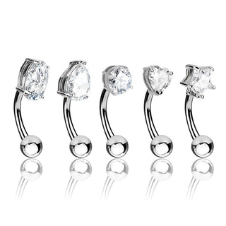 Ceja Pack Plata Circonita, 5 piezas