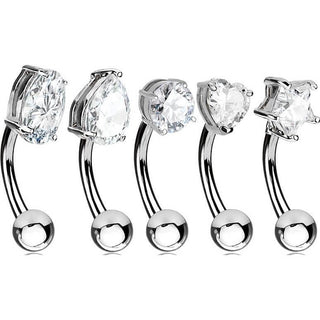 Ceja Pack Plata Circonita, 5 piezas