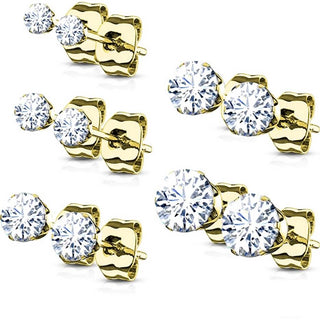 Circonita y Plata 5 pares, 5 pares