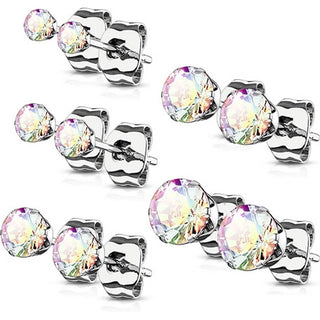 Circonita y Plata 5 pares, 5 pares