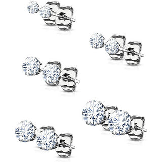 Circonita y Plata 5 pares, 5 pares