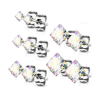 Circonita cuadrada 5 pares , 5 pares