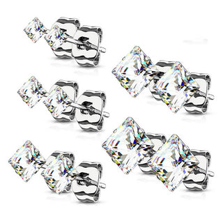 Circonita cuadrada 5 pares , 5 pares