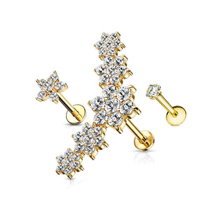 Set Zirconita Labret, 3 piezas