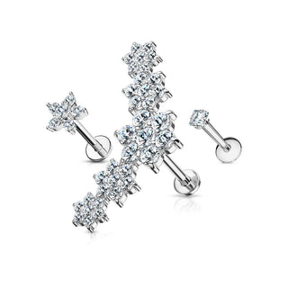 Set Zirconita Labret, 3 piezas