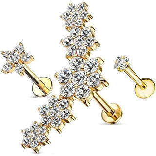 Set Zirconita Labret, 3 piezas