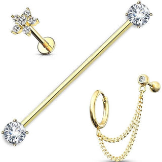 Pack de valor Set Labret Barbell Industrial, 3 piezas