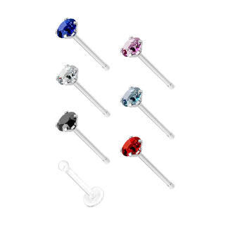 Nariz Stud Pack Circonita, 7 piezas