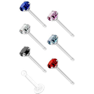 Nariz Stud Pack Circonita, 7 piezas