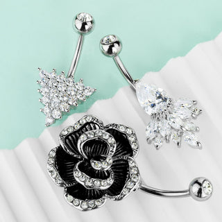 Piercing ombligo Pack Circonita, 3 piezas