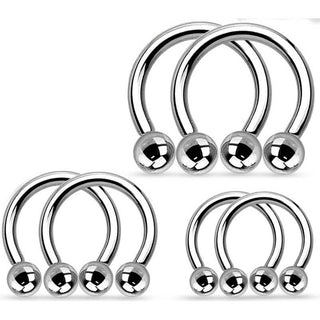 Herradura Bola Plata, 3 pares