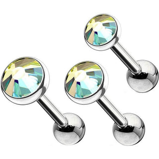 Barbell Circonita Redonda Plata, 3 piezas