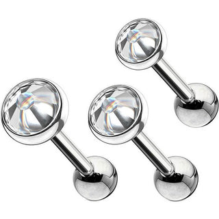 Barbell Circonita Redonda Plata, 3 piezas