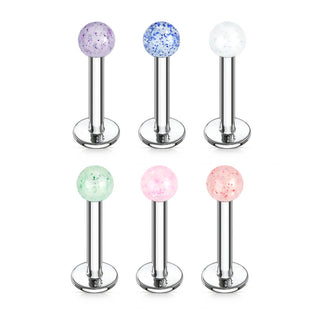 Bola Acrílica Purpurina Labret, 6 piezas
