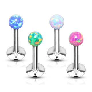 Bola de ópalo Rosca interna Labret, 4 piezas