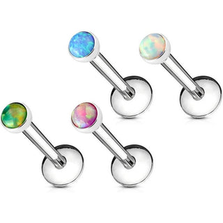 Ópalo Plano Redondo Rosca interna Labret, 4 piezas