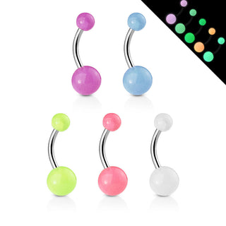 Piercing ombligo Fosforescente, 5 piezas