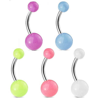 Piercing ombligo Fosforescente, 5 piezas