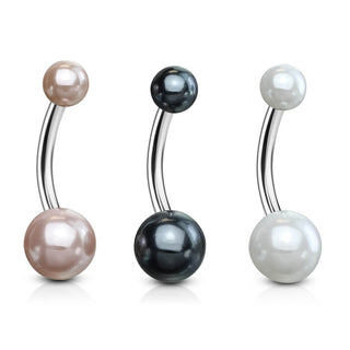 Piercing ombligo Perlas, 3 piezas