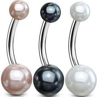Piercing ombligo Perlas, 3 piezas