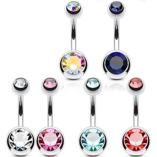 Piercing ombligo Circonita, 6 piezas
