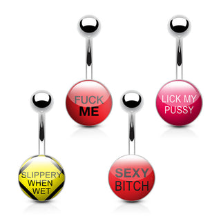 Piercing ombligo Pack Logotipos, 4 piezas