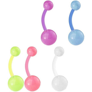 Piercing ombligo Fosforescente, 5 piezas