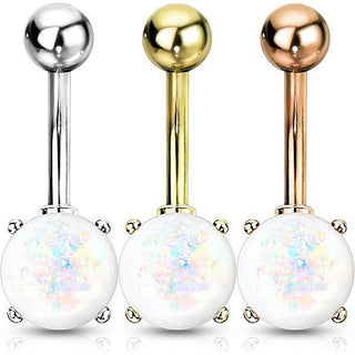 Piercing ombligo Circonita Redonda, 3 piezas