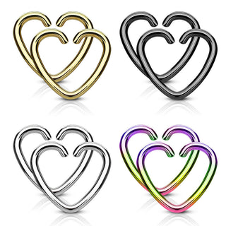 Anillo Corazón Flexible, 4 pares
