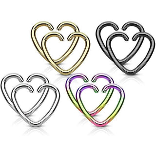Anillo Corazón Flexible, 4 pares