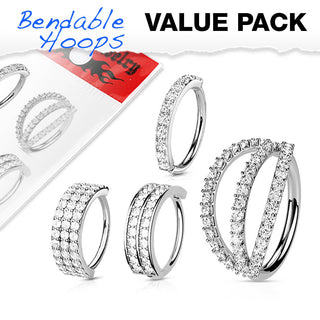 Anillo Pack Circonita Flexible, 4 piezas