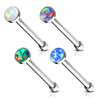 Nariz Stud Ópalo Plata, 4 piezas