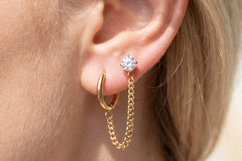 Piercing Oreja con Cadena