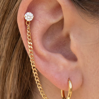 Piercings with Chain – selection on linen
