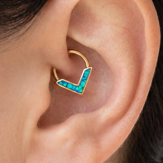 Gold Daith Piercing – selection on linen
