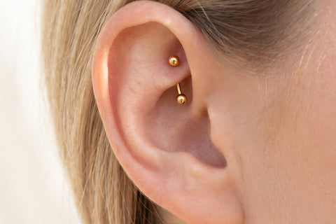 Piercing rook oro