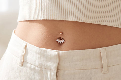 Piercing de Ombligo de Oro Rosa