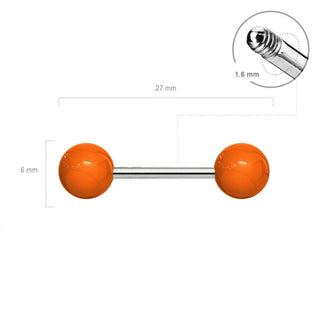 Barbell Acrylic Solid Colored Ball