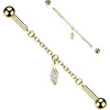Industrial Barbell Marquise Dangle Connector Chain