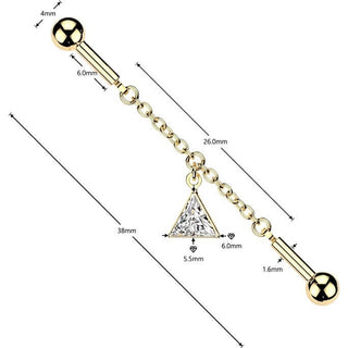 Industrial Barbell Triangle Dangle Connector Chain