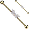Industrial Barbell fan zirconia marquise cut