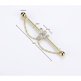 Industrial Barbell zirconia bee chain
