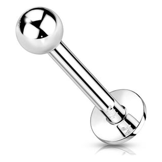 Solid Gold 14 Carat Labret Ball Push-In