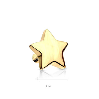 Oro 14kt Estrella Rosca interna