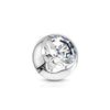 Solid Gold 14 Carat top ball with zirconia