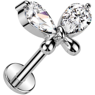 Labret butterfly zirconia Push-In