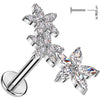 Labret flowers zirconia Push-In