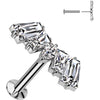 fan zirconia talla marquesa talla baguette Push In Labret