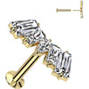 fan zirconia talla marquesa talla baguette Push In Labret