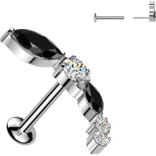 Labret zirconias Push-In